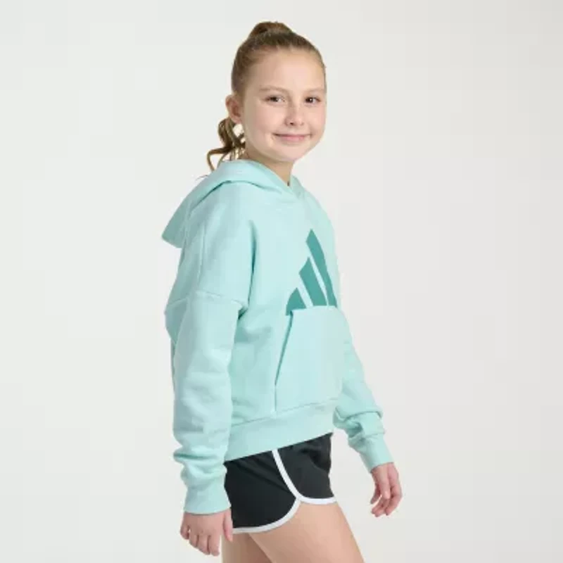 adidas Big Kid Girls Long Sleeve Fleece Active Hoodie