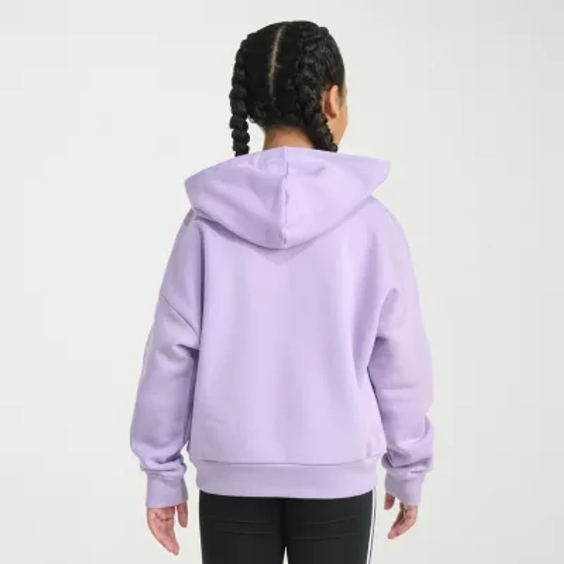 adidas Big Kid Girls Long Sleeve Fleece Active Hoodie