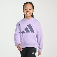 adidas Big Kid Girls Long Sleeve Fleece Active Hoodie
