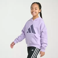 adidas Big Kid Girls Long Sleeve Fleece Active Hoodie