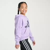 adidas Big Kid Girls Long Sleeve Fleece Active Hoodie