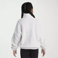 adidas Sherpa Big Kid Girls Mock Neck Long Sleeve Active Quarter-Zip Pullover