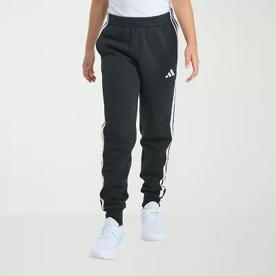 adidas Big Kid Girls Cuffed Mid Rise Regular Fit Fleece Jogger Pant