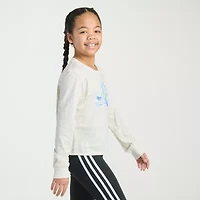 adidas Big Kid Girls Crew Neck Long Sleeve Regular Fit Graphic T-Shirt