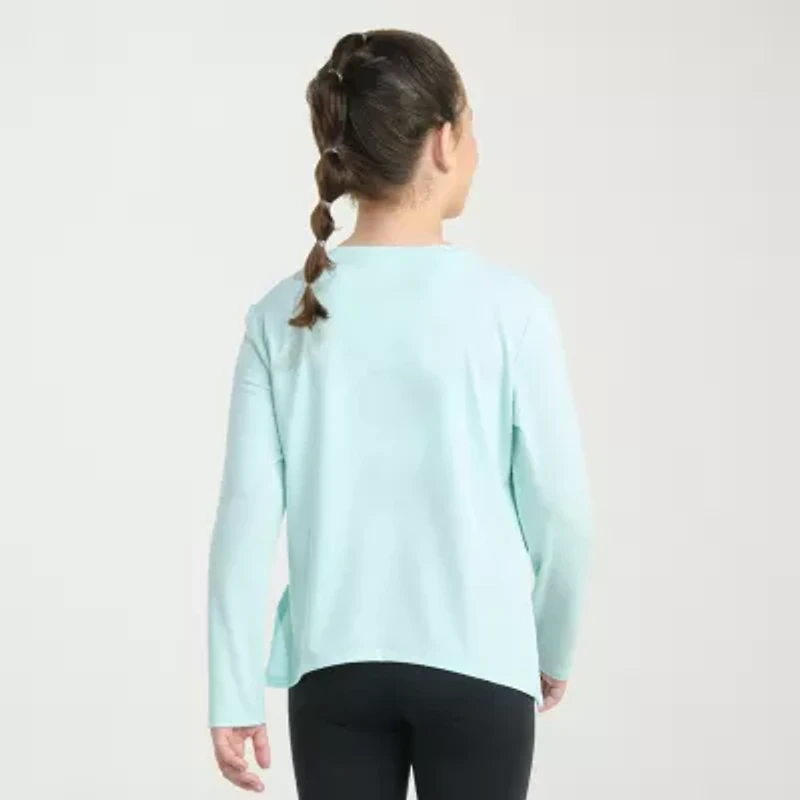 adidas Big Kid Girls Crew Neck Long Sleeve Regular Fit Graphic T-Shirt