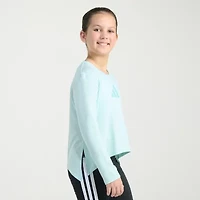 adidas Big Kid Girls Crew Neck Long Sleeve Regular Fit Graphic T-Shirt