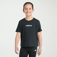 adidas Big Kid Girls Crew Neck Short Sleeve Regular Fit Graphic T-Shirt