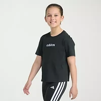 adidas Big Kid Girls Crew Neck Short Sleeve Regular Fit Graphic T-Shirt