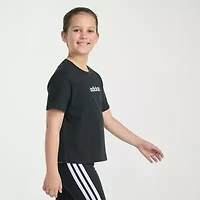 adidas Big Kid Girls Crew Neck Short Sleeve Regular Fit Graphic T-Shirt