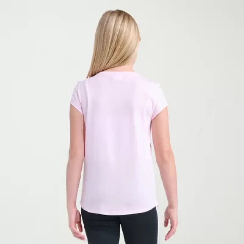adidas Big Kid Girls Crew Neck Short Sleeve Regular Fit Graphic T-Shirt