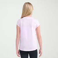 adidas Big Kid Girls Crew Neck Short Sleeve Regular Fit Graphic T-Shirt