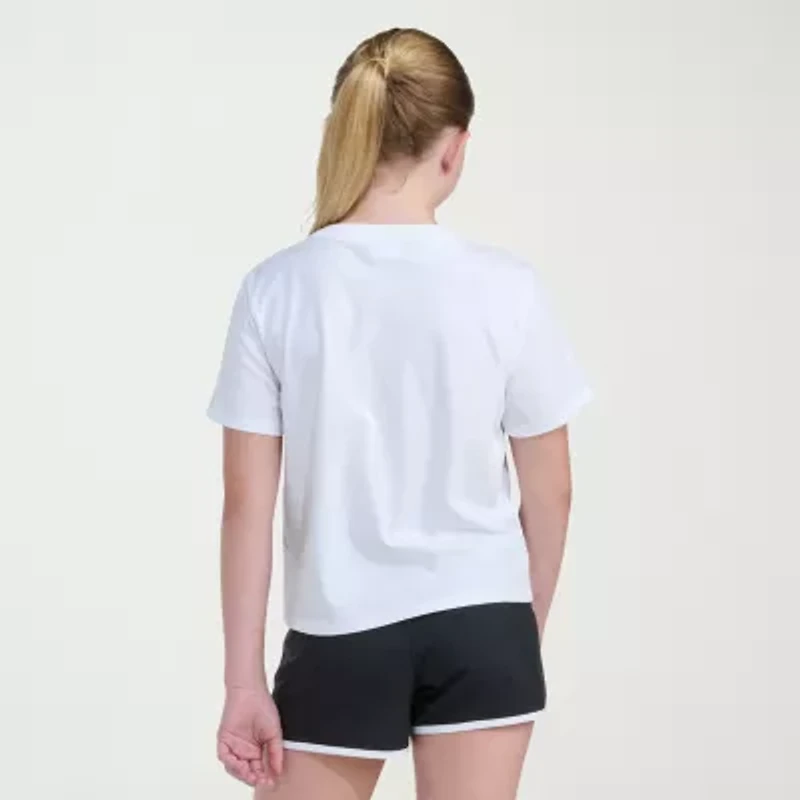 adidas Big Kid Girls Crew Neck Short Sleeve Regular Fit Graphic T-Shirt