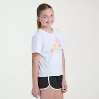 adidas Big Kid Girls Crew Neck Short Sleeve Regular Fit Graphic T-Shirt
