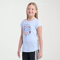 adidas Big Kid Girls Crew Neck Short Sleeve Slim Fit Graphic T-Shirt
