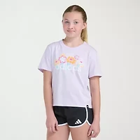 adidas Big Kid Girls Crew Neck Short Sleeve Regular Fit Graphic T-Shirt