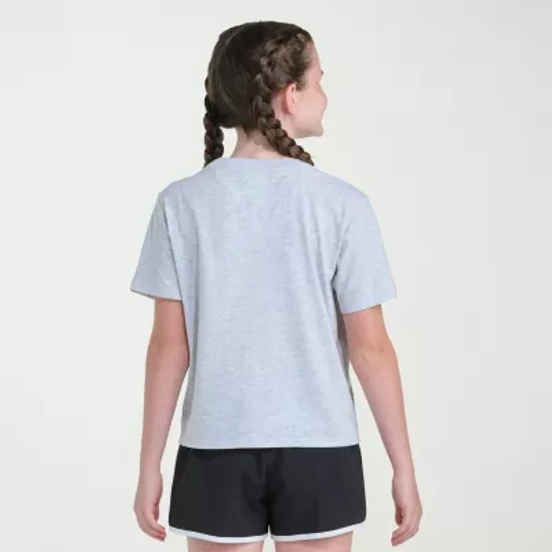 adidas Big Kid Girls Crew Neck Short Sleeve Regular Fit Graphic T-Shirt