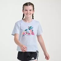 adidas Big Kid Girls Crew Neck Short Sleeve Regular Fit Graphic T-Shirt