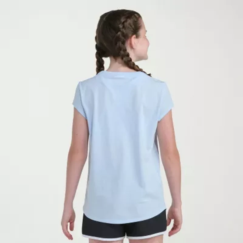 adidas Big Kid Girls Crew Neck Short Sleeve Slim Fit Graphic T-Shirt