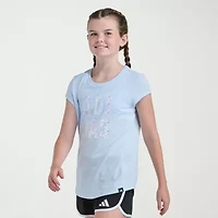 adidas Big Kid Girls Crew Neck Short Sleeve Slim Fit Graphic T-Shirt