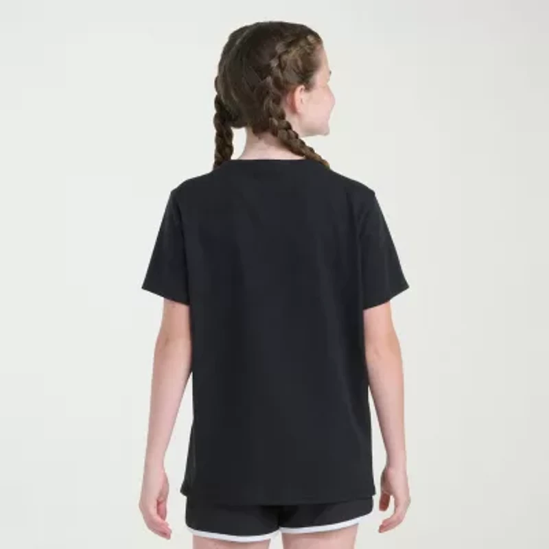 adidas Big Kid Girls Crew Neck Short Sleeve Regular Fit Graphic T-Shirt