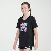 adidas Big Kid Girls Crew Neck Short Sleeve Regular Fit Graphic T-Shirt