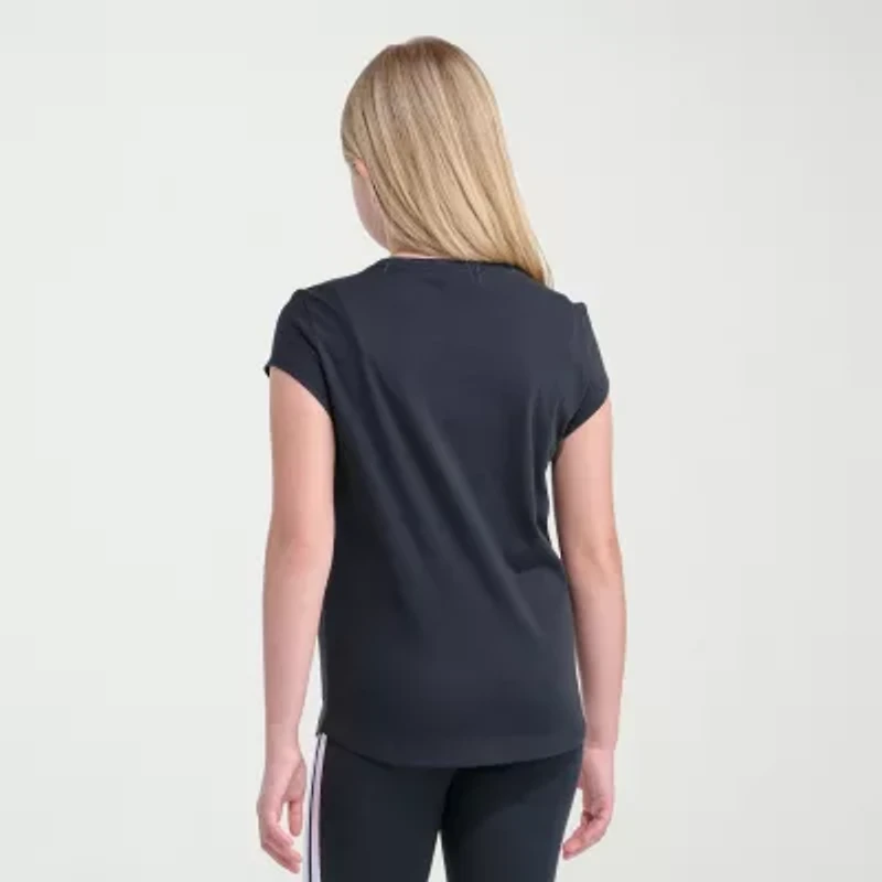 adidas Big Kid Girls Crew Neck Short Sleeve Regular Fit Graphic T-Shirt