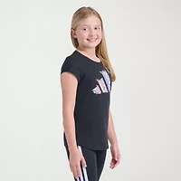 adidas Big Kid Girls Crew Neck Short Sleeve Regular Fit Graphic T-Shirt