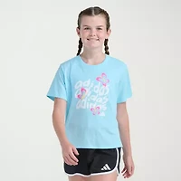 adidas Big Kid Girls Crew Neck Short Sleeve Regular Fit Graphic T-Shirt