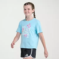 adidas Big Kid Girls Crew Neck Short Sleeve Regular Fit Graphic T-Shirt