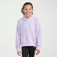 adidas Big Kid Girls Hooded Long Sleeve Loose Fit Graphic T-Shirt