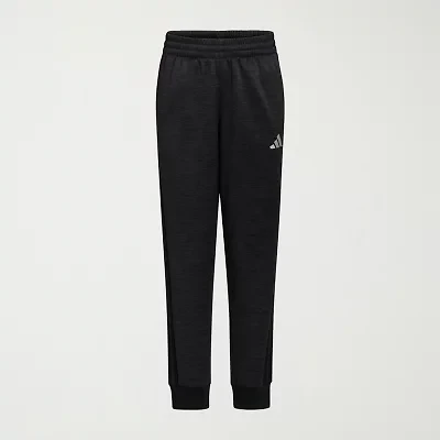 adidas Little Boys Cuffed Mid Rise Regular Fit Fleece Jogger Pant