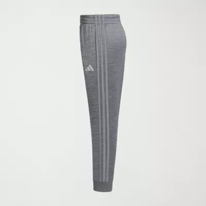 adidas Little Boys Cuffed Mid Rise Regular Fit Fleece Jogger Pant