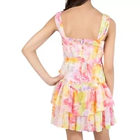 Rare Editions Big Kid Girls Sleeveless Floral Romper