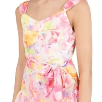 Rare Editions Big Kid Girls Sleeveless Floral Romper