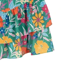 Rare Editions Big Kid Girls Short Sleeve Floral Romper