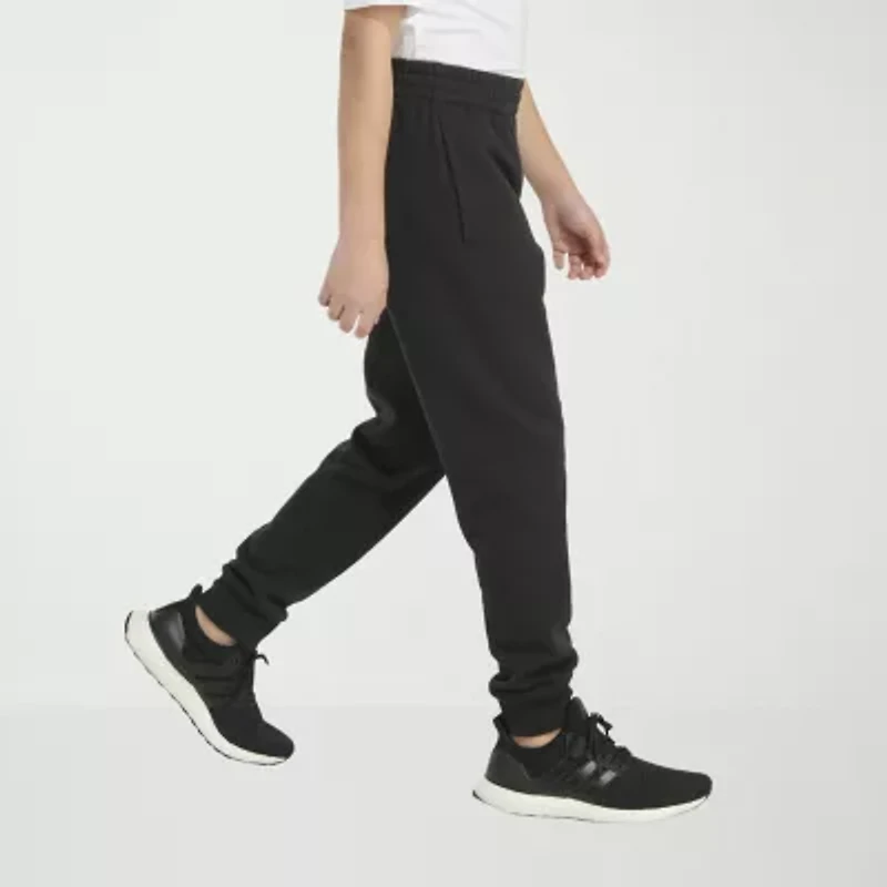 adidas Little Boys Cuffed Mid Rise Regular Fit Fleece Jogger Pant