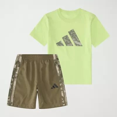 adidas Little Boys 2-pc. Short Set