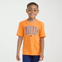 adidas Little Boys Crew Neck Short Sleeve Regular Fit Graphic T-Shirt