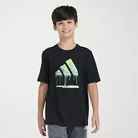 adidas Little Boys Crew Neck Short Sleeve Regular Fit Graphic T-Shirt