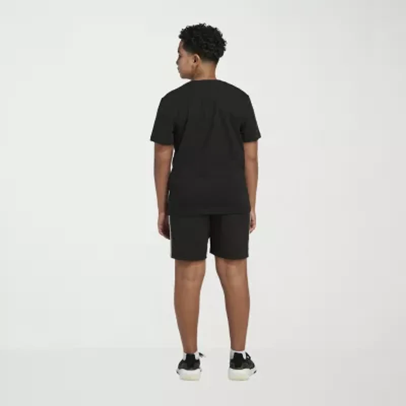 adidas Big Kid Boys Adjustable Waist Mid Rise Knit Pull-On Short