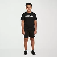 adidas Big Kid Boys Adjustable Waist Mid Rise Knit Pull-On Short