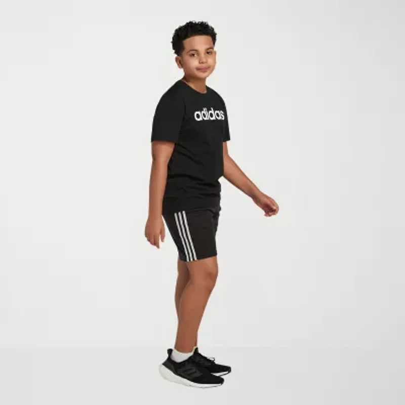 adidas Big Kid Boys Adjustable Waist Mid Rise Knit Pull-On Short