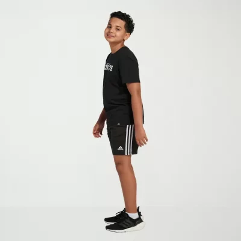 adidas Big Kid Boys Adjustable Waist Mid Rise Knit Pull-On Short