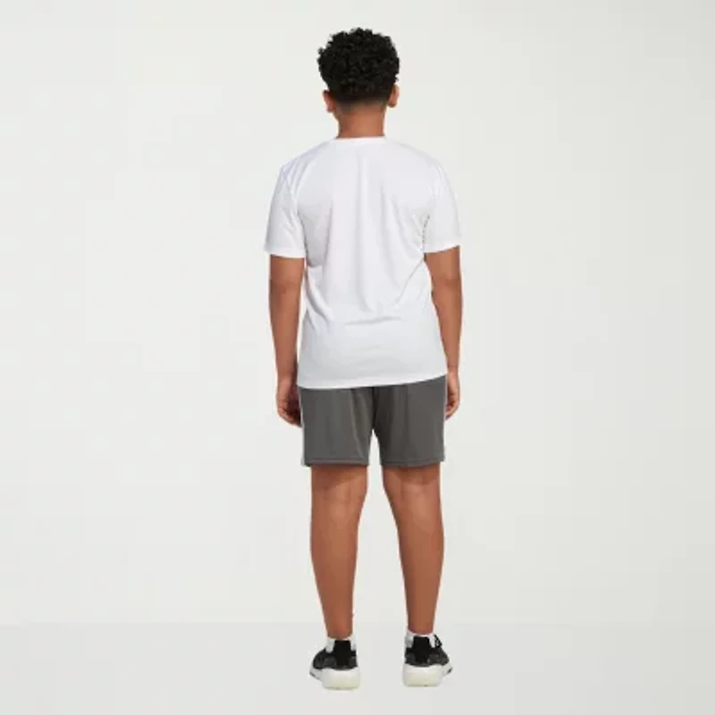 adidas Big Kid Boys Adjustable Waist Mid Rise Knit Pull-On Short