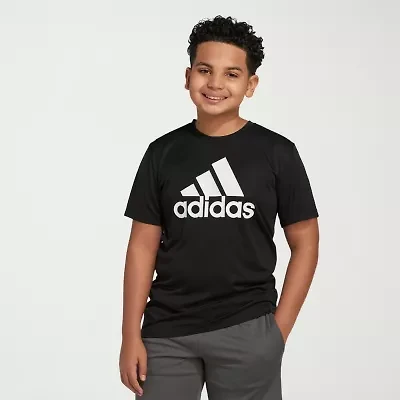 adidas Big Kid Boys Crew Neck Short Sleeve Regular Fit Graphic T-Shirt