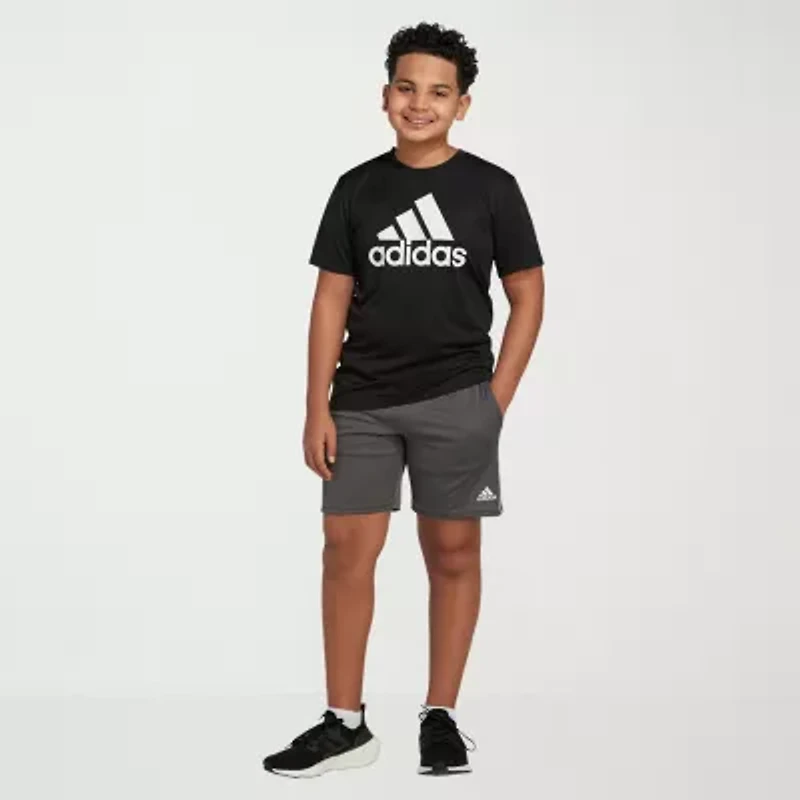 adidas Big Kid Boys Crew Neck Short Sleeve Regular Fit Graphic T-Shirt