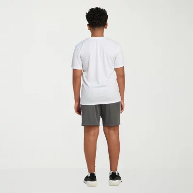 adidas Big Kid Boys Crew Neck Short Sleeve Regular Fit Graphic T-Shirt