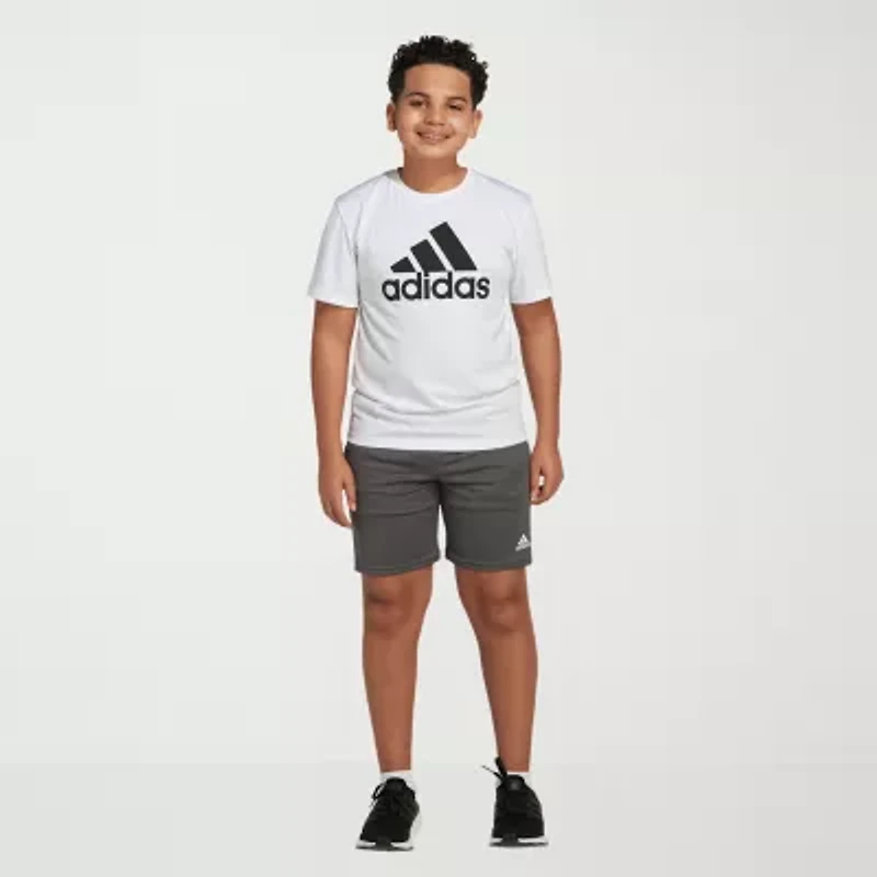 adidas Big Kid Boys Crew Neck Short Sleeve Regular Fit Graphic T-Shirt