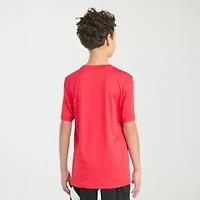 adidas Big Kid Boys Crew Neck Short Sleeve Regular Fit Graphic T-Shirt