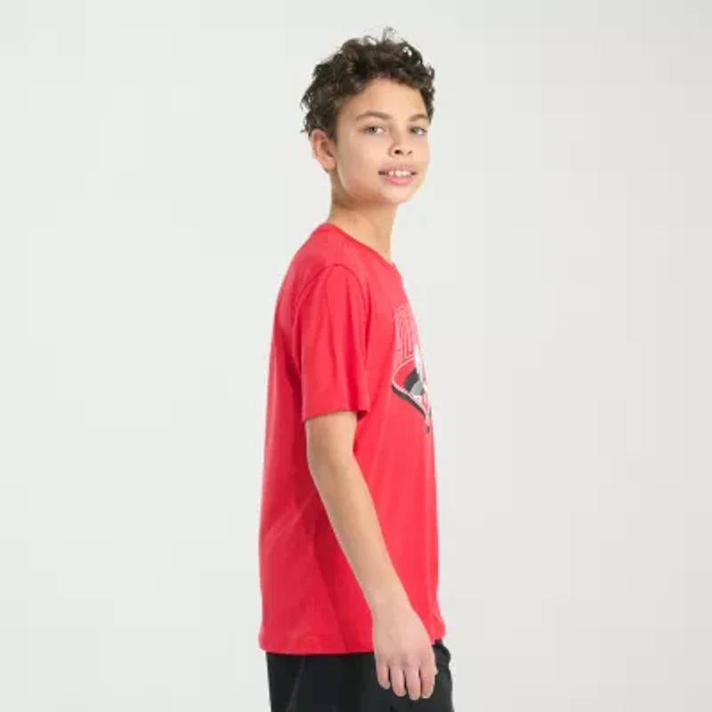 adidas Big Kid Boys Crew Neck Short Sleeve Regular Fit Graphic T-Shirt